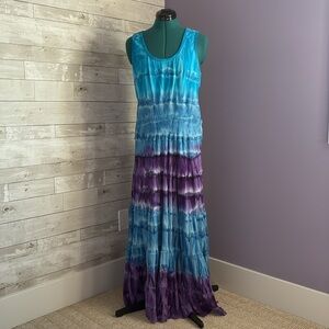 FRESH FX 100% Cotton Tie Dye Maxi Dress 🌟Bundle and Save - 2 items for $30🌟
